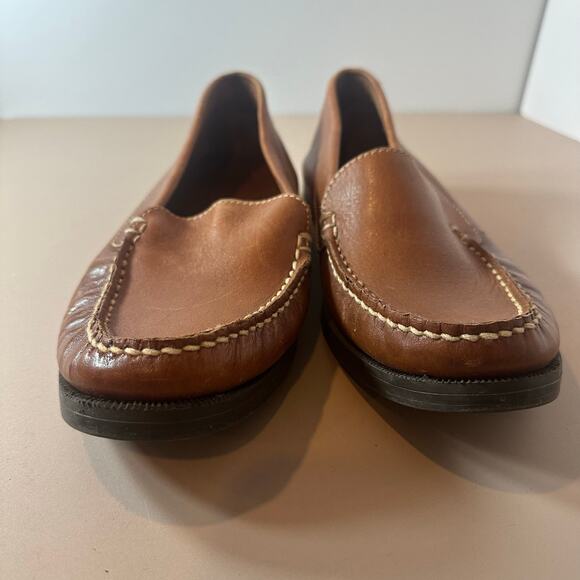 Decoys by Auditions Leather Slip On Loafers Flats 10.5 10.5N Women's Camel Brown - Picture 4 of 12